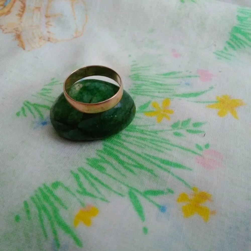 🌙14k Gold Ring Wedding Band - Picture 6 of 8